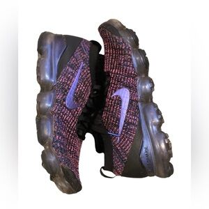 Nike Air Vapormax Flyknit 3 Fuchsia Purple Black Shoes Men's size 10.5